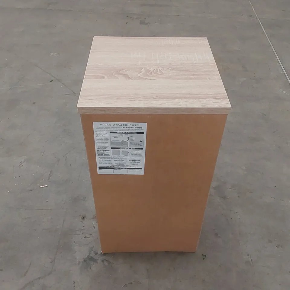 FULLY ASSEMBLED ST. GEORGE 3 DRAWER BEDSIDE TABLE
