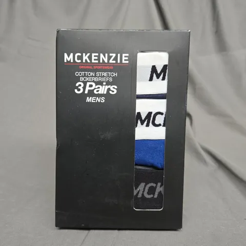 BOXED MCKENZIE COTTON STRETCH BOXERBRIEFS - X3 - SIZE XL