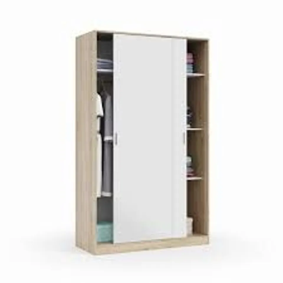 BOXED CASONJA 2 DOOR SLIDING WARDROBE (2 BOXES)