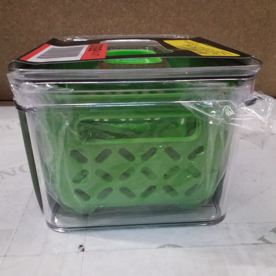 MASTERCLASS FRESH KEEPER STACKING LIDDED FRIDGE STORAGE BOX 16L 19×14×11CM
