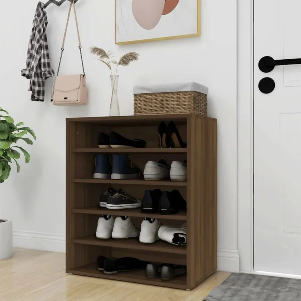 BOXED CHIPBOARD 10 PAIR SHOE STORAGE CABINET