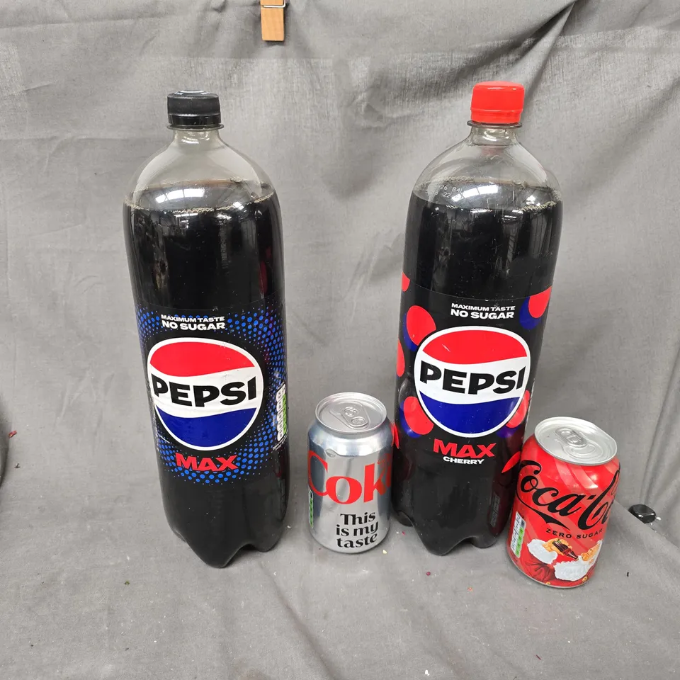 APPROXIMATELY 7 ASSORTED DRINKS TO INCLUDE PEPSI MAX, DIET COKE, COCA COLA ZERO SUGAR, ETC - COLLECTION ONLY