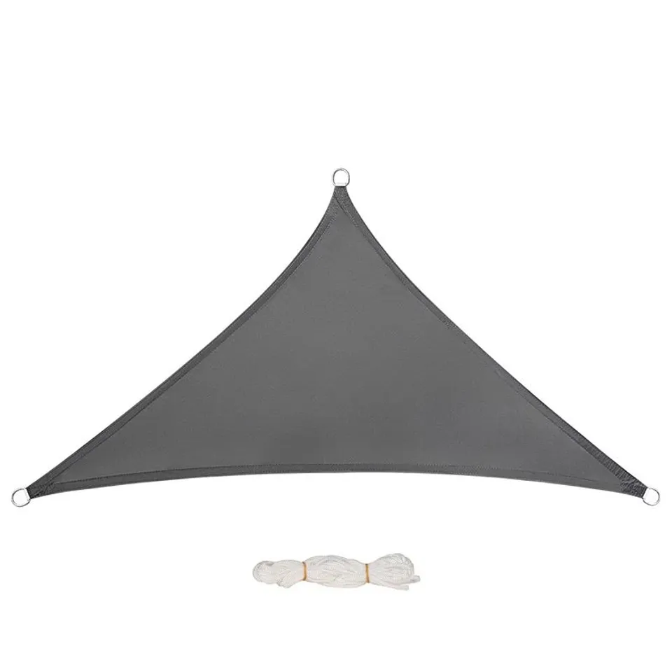 BAGGED CANCUN 5M X 7M TRIANGULAR SHADE WALL CHARCOAL GREY 