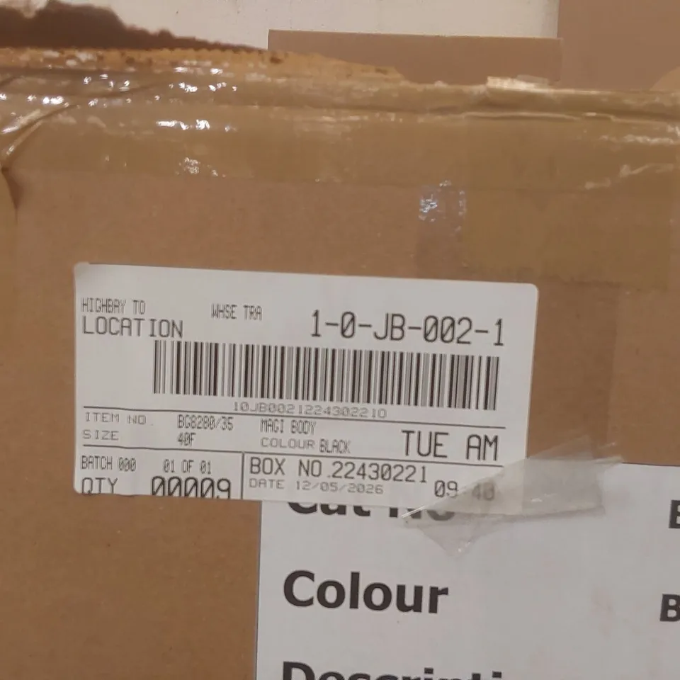 BOX CONTAINING APPROXIMATELY 9x BRAND NEW MAGISCULPT BLACK BODYSUITS - SIZE 40F