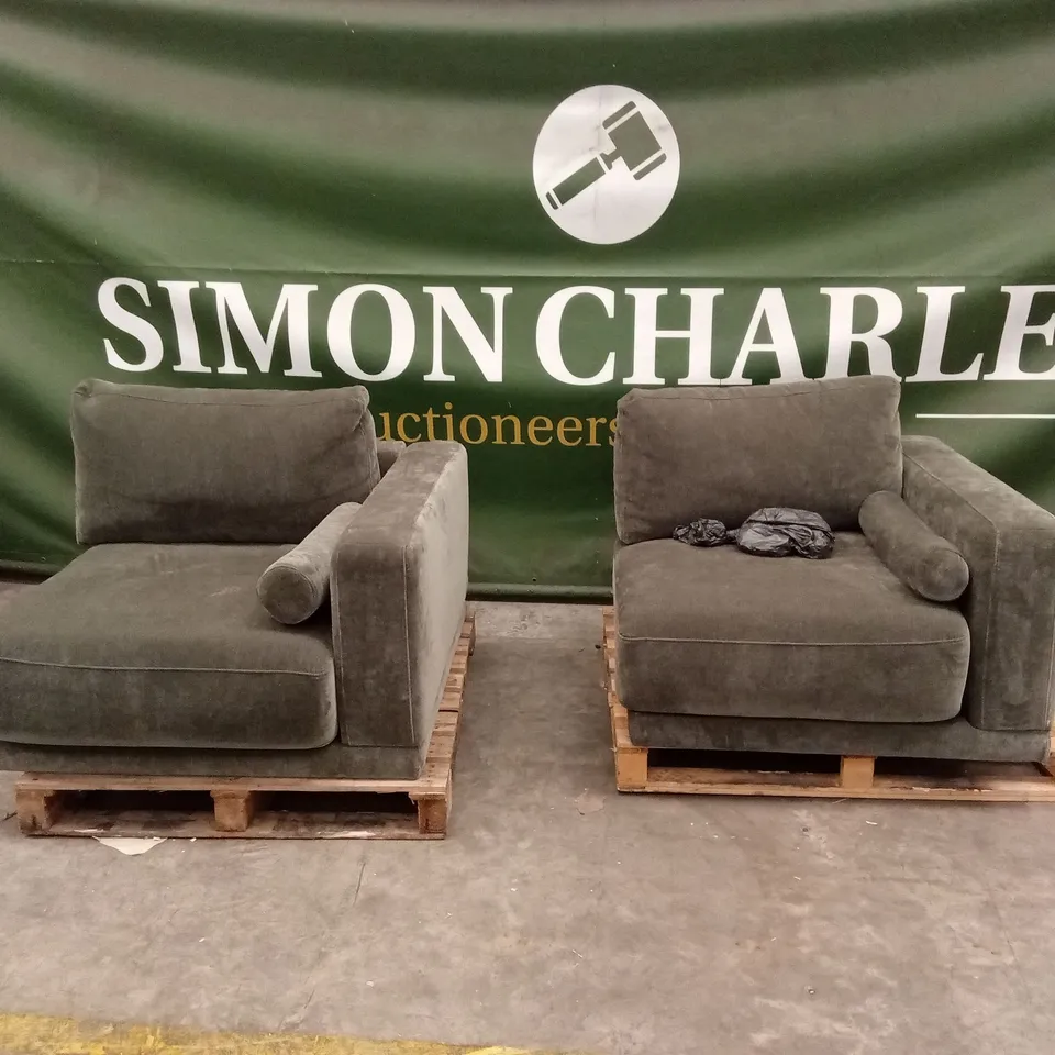 2 x DANETTI GREEN SOFA PARTS 