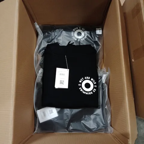 BOX OF APPROXIMATELY 4X BRAND NEW BRASS MONKEY LADIES HOODY- BLACK // SIZE: S