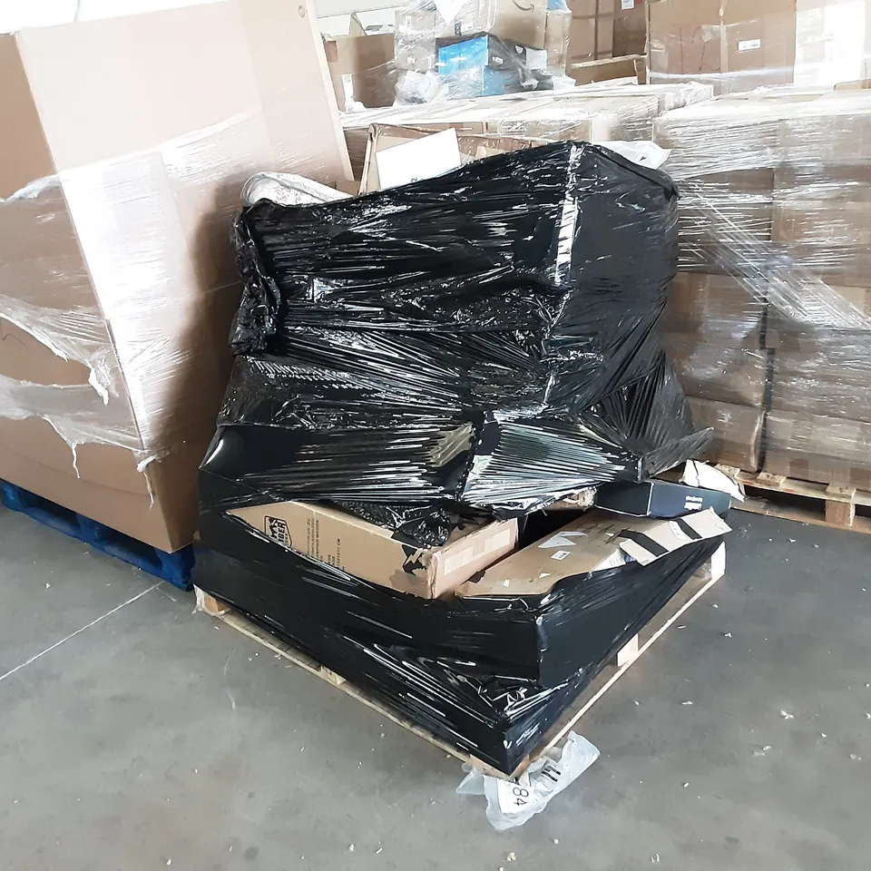 PALLET OF ASSORTED PRODUCTS TO INCLUDE HOMIDE CLOTHS RACK, TIMBER RIDGE CA PING WAGON, TIMBER RIDGE FOLDING CHAIR, USTELLAR MONITOR, AQUA MARINA