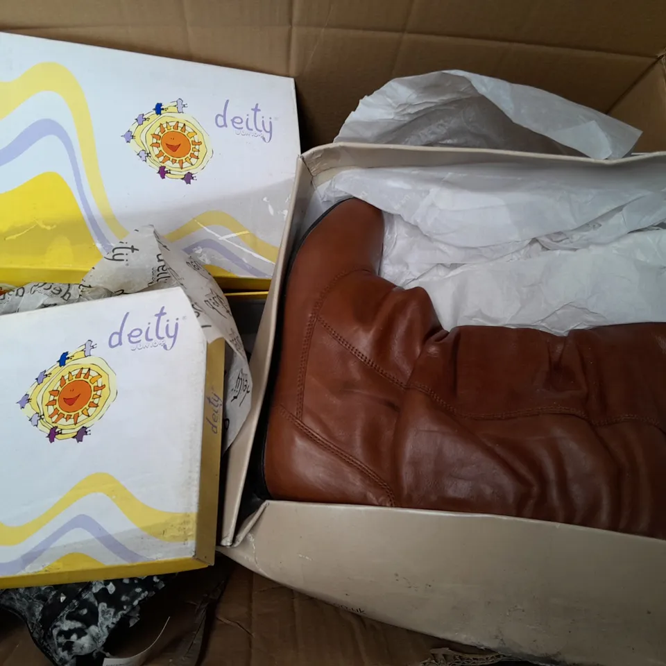 BOX OF APPROX 10 ASSORTED SHOES IN VARIOUS SIZES 