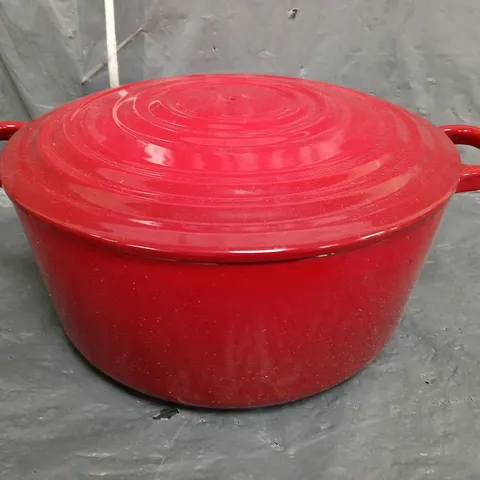 HABITAT CAST IRON COOKING POT IN RED