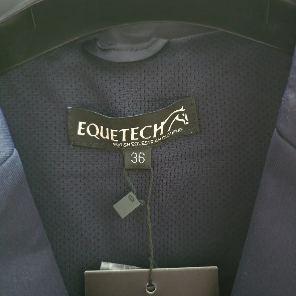 EQUETECH CRYSTAL SHOWERPROOF DRESSAGE WAISTCOAT – NAVY, SIZE 36