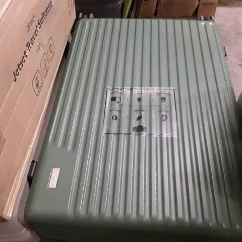 UNBOXED KEPLIN LUGG BIG SIZE TRAVEL LUGGAGE WITH WHEELS SECURE LOCK SYSTEM GREEN COLOUR