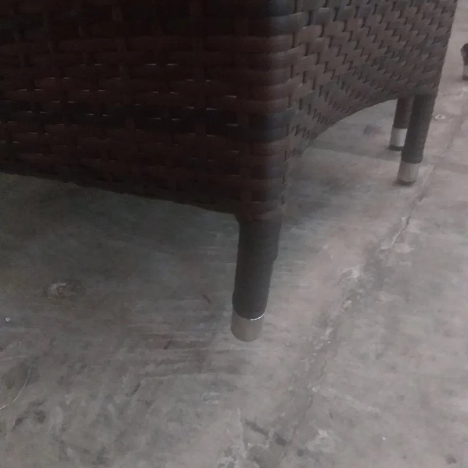 X2 RATTAN EFFECT GARDEN CHAIRS BROWN