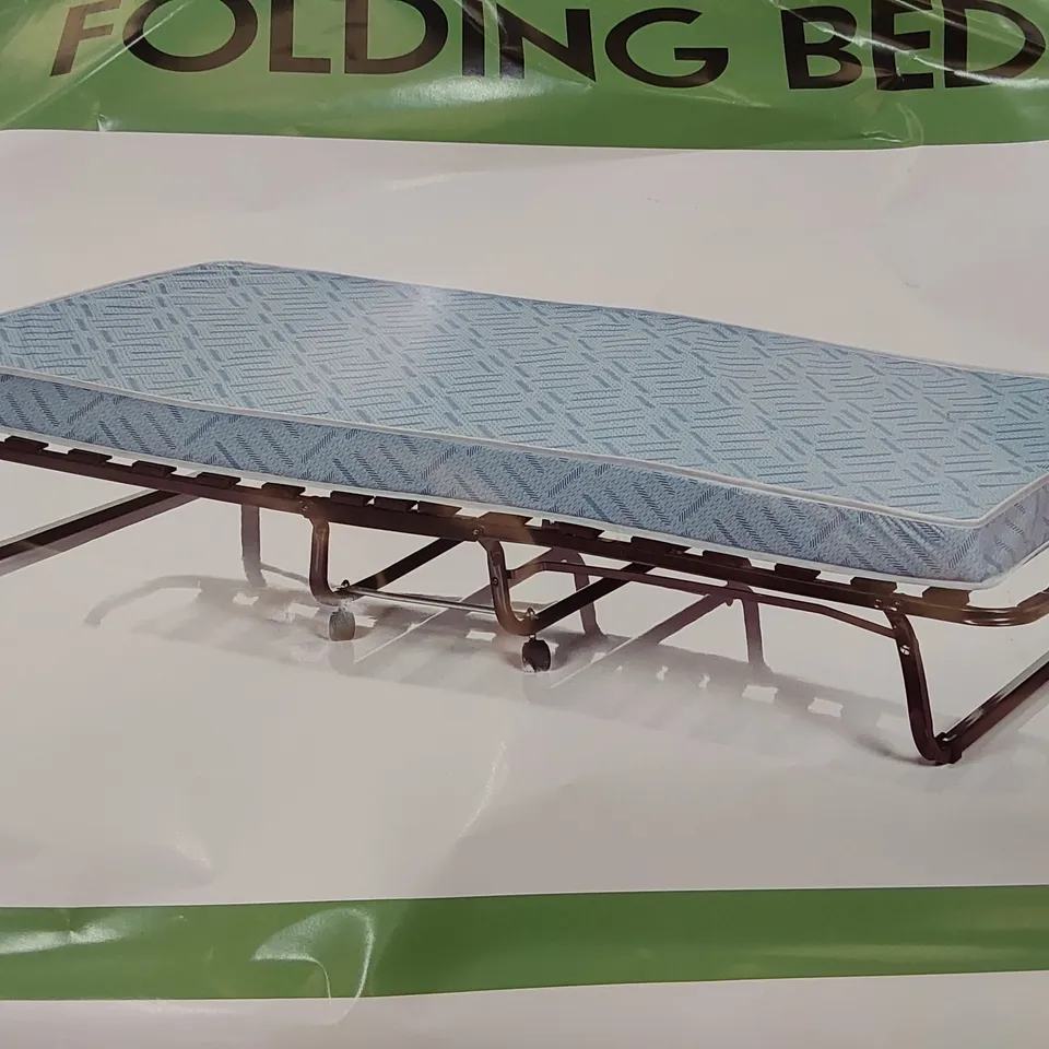 BOXED FOLDING BED WITH 10CM DEEP MATTRESS 