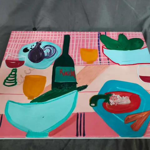 LUCY MUSS RIOJA AND RED ONION PAINTED CANVAS 