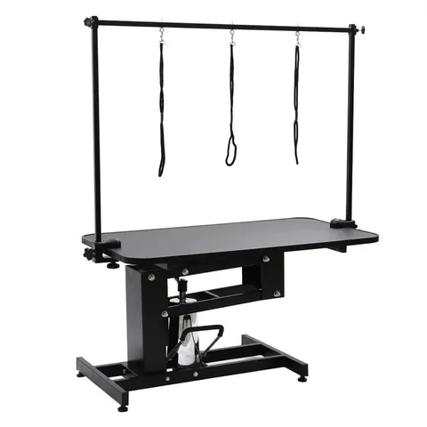 BOXED NIAGARA 260CM H X 110CM W X 61CM D METAL ADJUSTABLE HYDRAULIC GROOMING TABLE (2 BOXES)