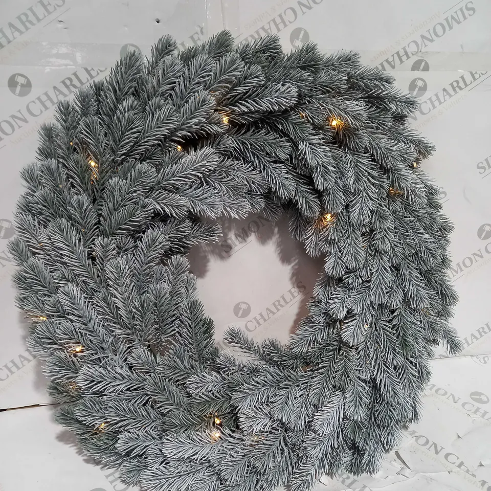 GARDEN REFLECTIONS OUTDOOR FROSTED LED WREATH