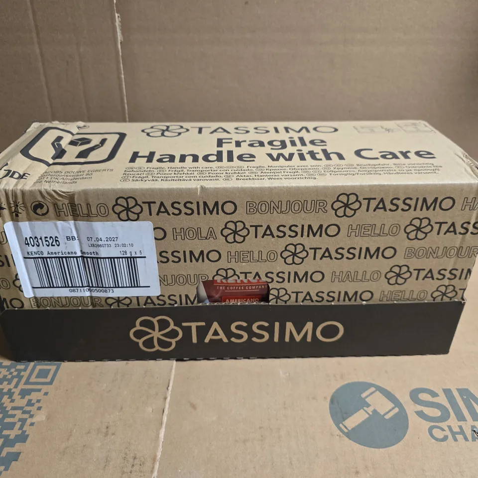 BOXED TASSIMO KENCO AMERICANO SMOOTH COFFEE PODS X16 (PACK OF 5, TOTAL 80 DRINKS) 