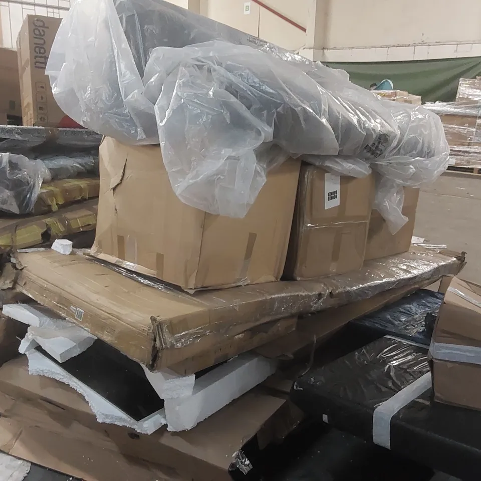 PALLET CONTAINING A LARGE QUANTITY OF ASSORTED DESIGNER FURNITURE PARTS ECT