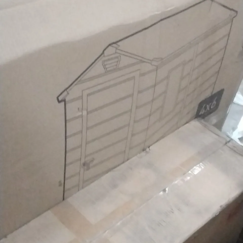 BOXED KETER 4X6 GARDEN SHED