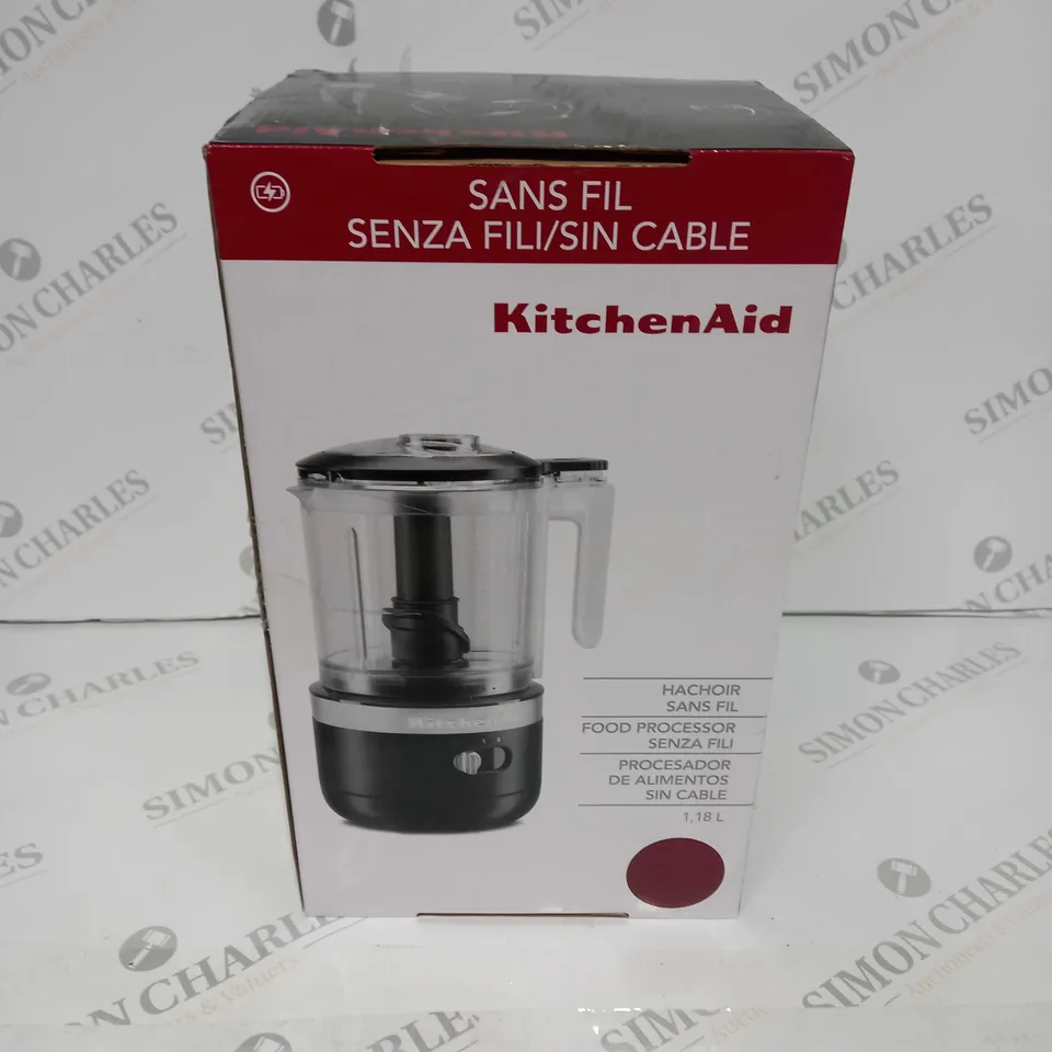 BOXED KITCHEN AID CORDLESS FOOD PROCESSOR/CHOPPER 