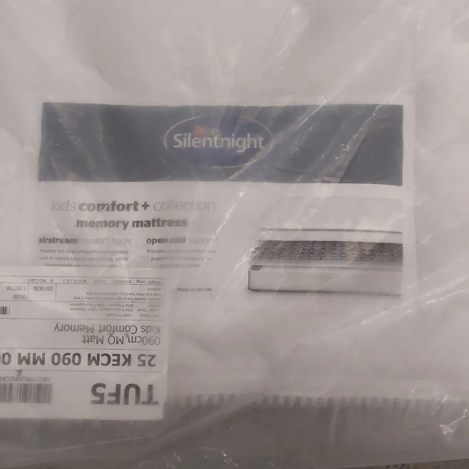 QUALITY BAGGED SILENTNIGHT KIDS COMFORT 3FT SINGLE MATTRESS 