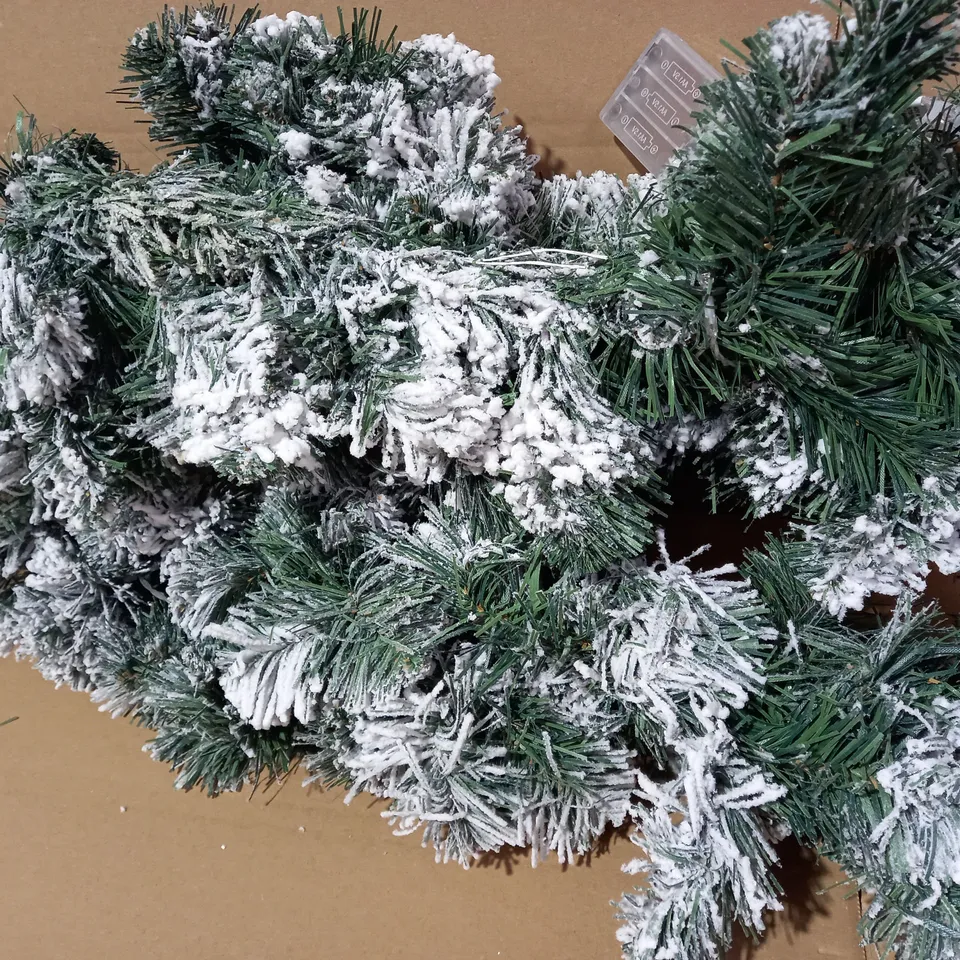 6FT PRE LIT EMPEROR FLOCKED GARLAND RRP £44.99