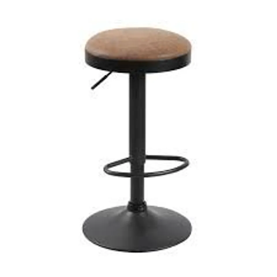 BOXED LENNIE ADJUSTABLE SWIVEL BAR STOOL BROWN 