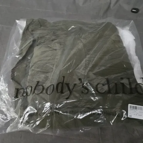 BAGGED NOBODY'S CHILD CORD GREEN PETITE LONG-SLEEVE MINI DRESS – UK 12 (EU 40)