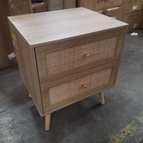 RATTAN BEDSIDE TABLE 