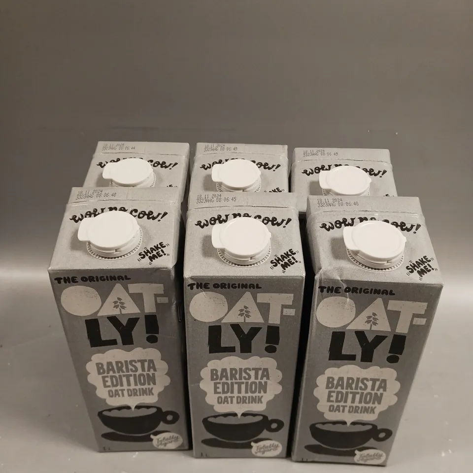 6 X SEALED OAT-LY! BARISTA EDITION OAT DRINKS - 6 X 1L