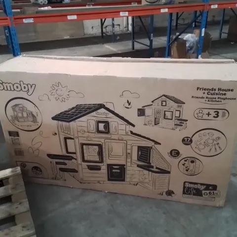 BOXED SMOBY FRIENDS HOUSE PLAYHOUSE + KITCHEN