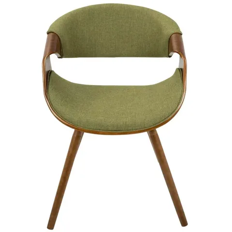 BOXED LEMAIRE SIDE CHAIR, GREEN FABRIC (1 BOX)