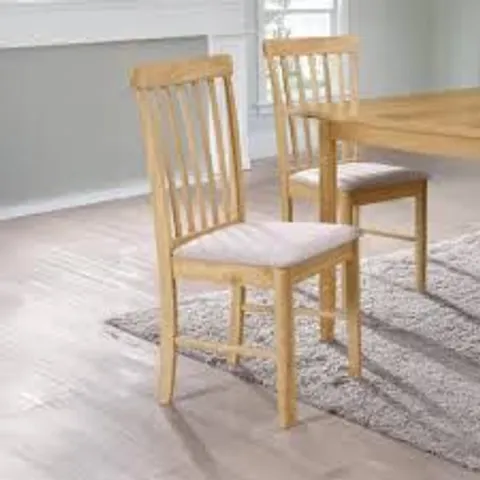 BOXED COLOGNE DINING CHAIRS (SET OF 2) - LIGHT OAK (1 BOX)