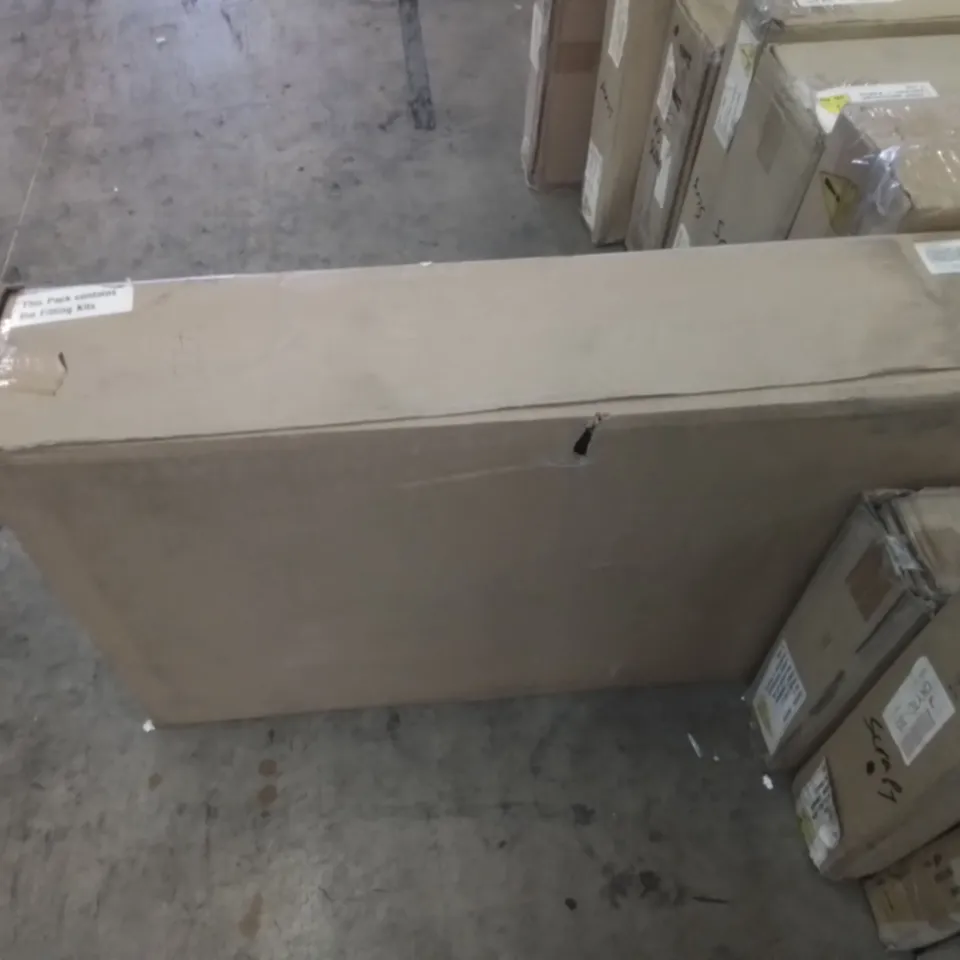 BOXED MESSINA GLOSS 6-DOOR WARDROBE PARTS (INCOMPLETE ONE BOX ONLY, BOX 4 OF 4)