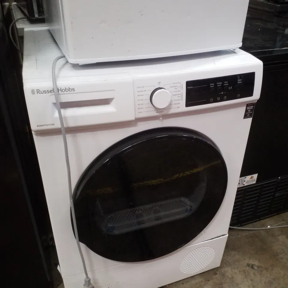 RUSSELL HOBBS RH9HPTD111W 11 SERIES 9KG HEAT PUMP TUMBLE DRYER - WHITE