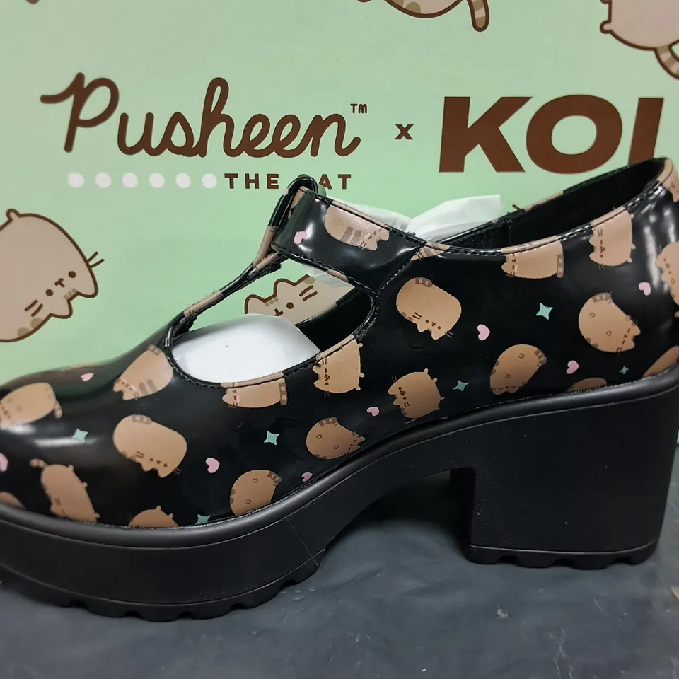 BRAND NEW BOXED KOI PUSHEEN THE CAT SAI MARY JANE'S IN BLACK - UK 4