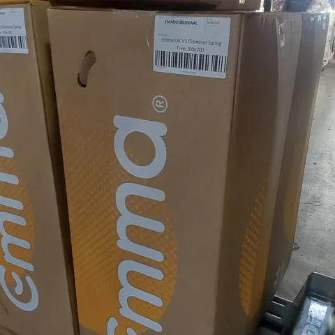 BRAND NEW BOXED EMMA UK V2 DIAMOND SPRING FREE 180 x 200CM SUPER KING MATTRESS 