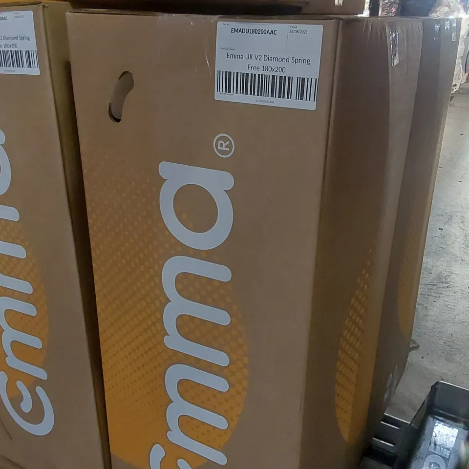 BRAND NEW BOXED EMMA UK V2 DIAMOND SPRING FREE 180 x 200CM SUPER KING MATTRESS 