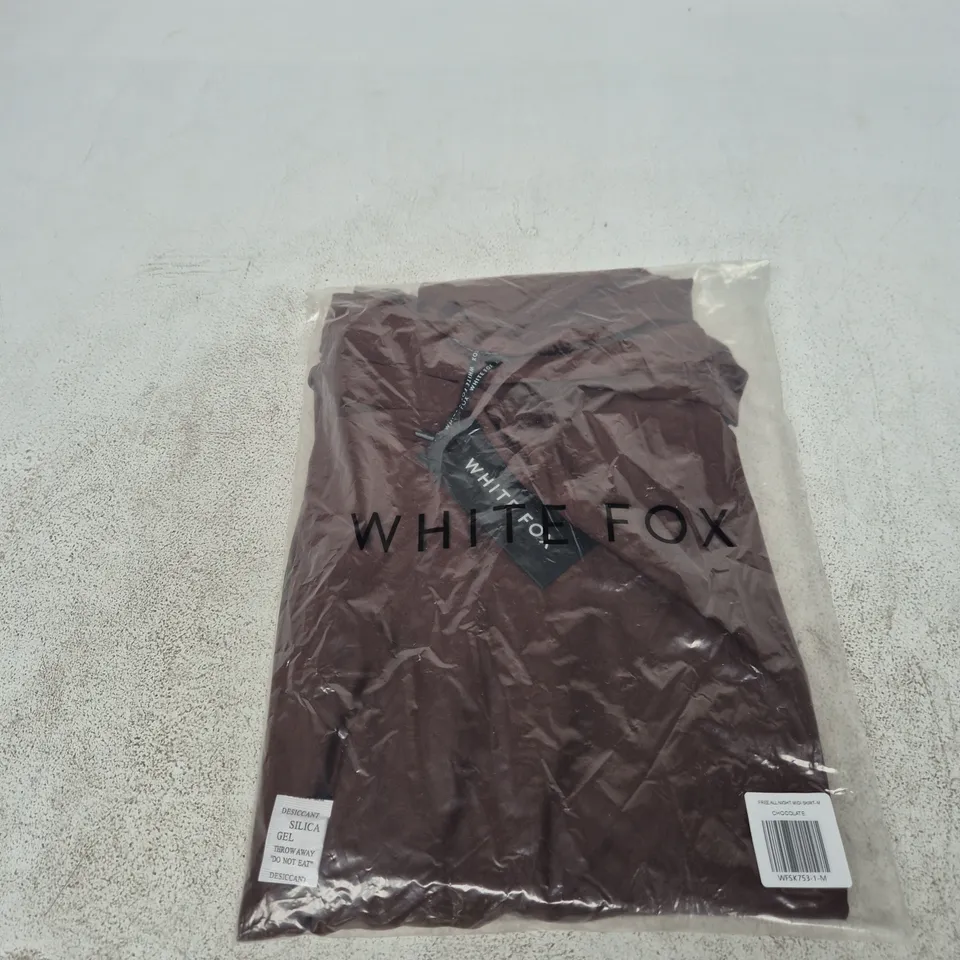 WHITE FOX FREE ALL NIGHT MIDI SKIRT – CHOCOLATE, SIZE M (SKU WFSK753-1-M)