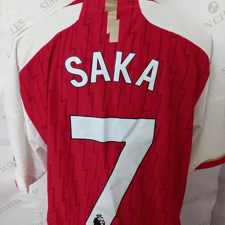 ARSENAL FC HOME SHIRT WITH SAKA 7 SIZE M