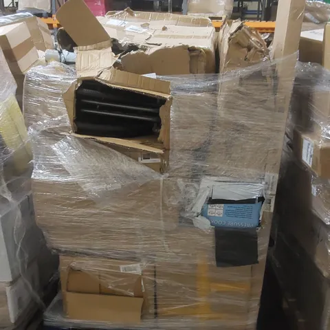 PALLET TO CONTAIN HOUSEHOLD FLAT-PACKED FURNITURE AND HOMEWERE TO INCLUDE; WHEELCHAIR, PRESSURE COOKER ECT