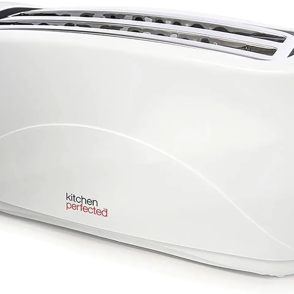 BOXED KITCHENPERFECTED 4 SLICE LONG SLOT TOASTER - WHITE