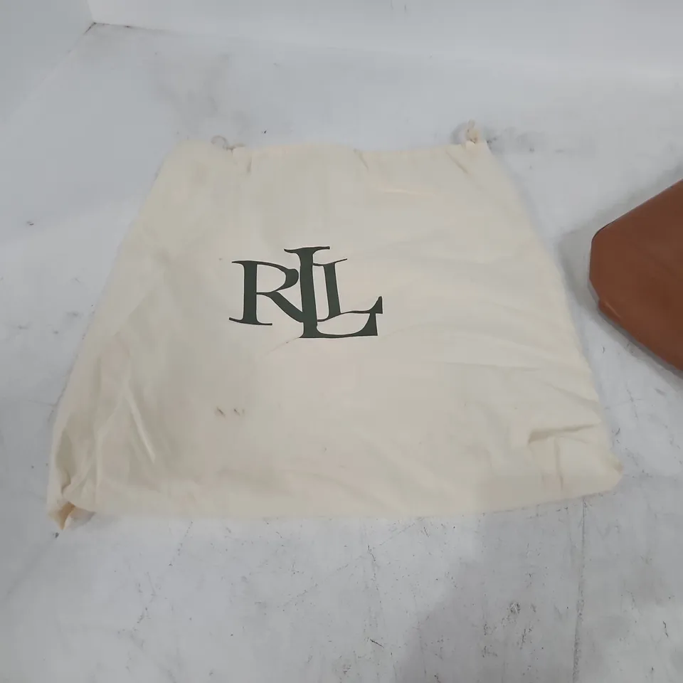 RALPH LAUREN BROWN HANDBAG WITH DUST BAG