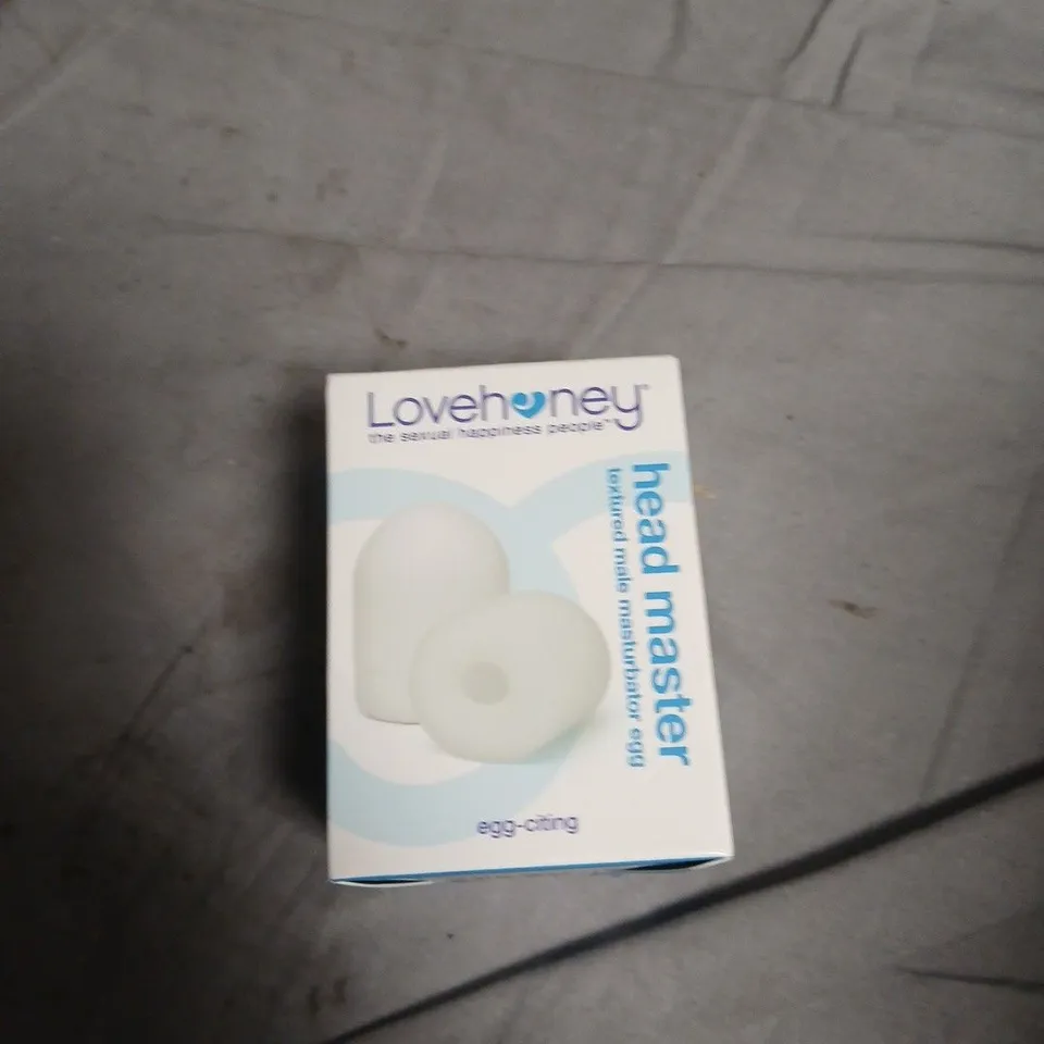 BOX OF APPROXIMATELY 30 ASSORTED SEX TOYS AND ACCESSORIES INCLUDING TRIPLE COCK RING , HEAD MASTER VIBRATING EGG AND STAY HARD BEADED COCKRINGS 