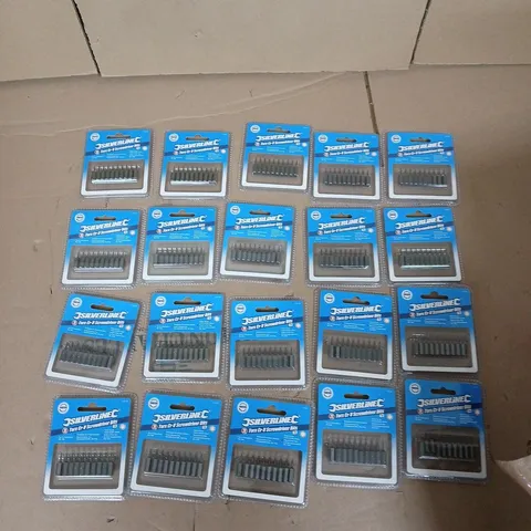 20X10 PACK OF SIVERLINE TORX SCREWDRIVER BIT SETS 