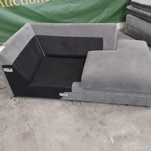 QUALITY DESIGNER CHAISE SOFA GREY FABRIC