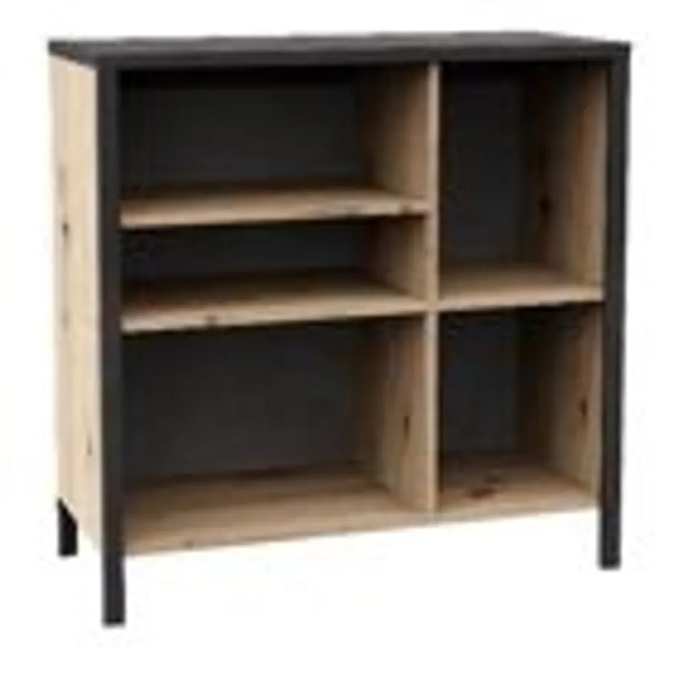 BRAND NEW BOXED FREE STANDING SHELF UNIT ARTISAN OAK/STEEL