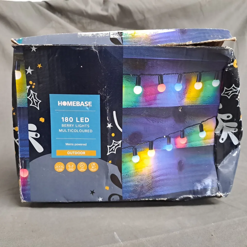 BOXED HOMEBASE 180 LED BERRY LIGHTS OUTDOOR