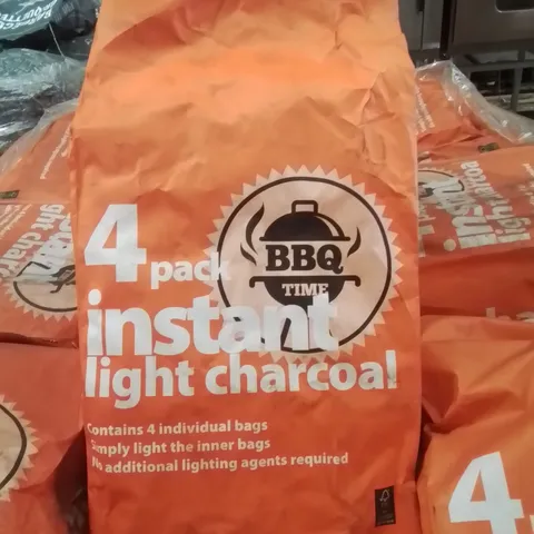 PALLET CONTAINING APPROXIMATELY 100 BRAND NEW 4 PACK INSTANT LIGHT CHARCOAL BAGS