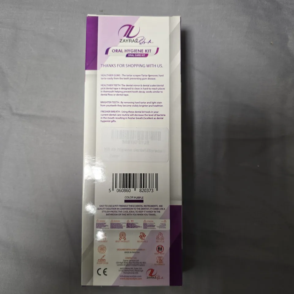 ZAYRA ORAL HYGIENE KIT – PROFESSIONAL ORAL CARE (4 TOOLS INCLUDED)  APPROXIMATELY 24 PCS